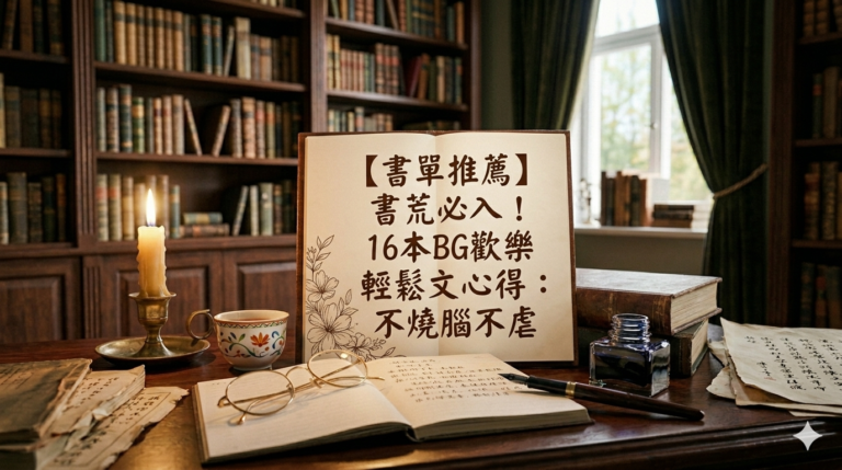 【書單推薦】書荒救星！16本超解壓BG輕鬆小說心得：爆笑、不虐、不燒腦必讀推薦